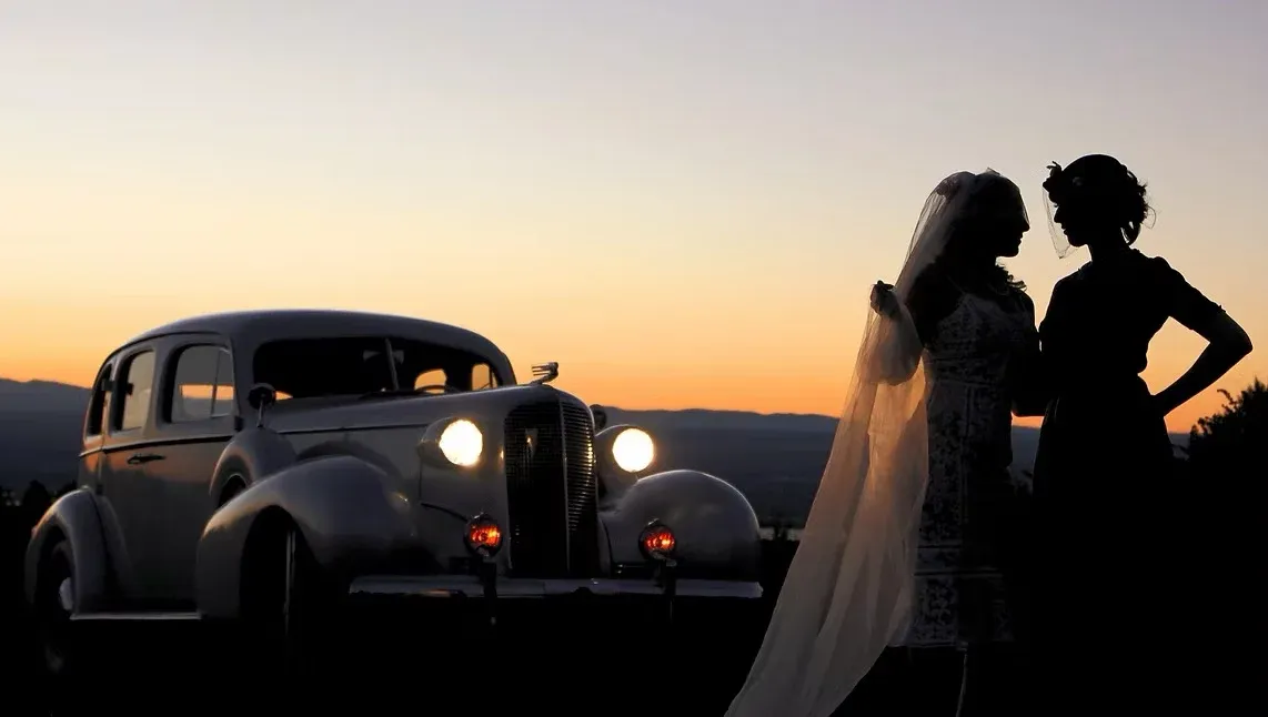 White 1937 Cadillac Fleetwood Series 70 exterior for wedding car rental