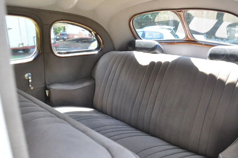 1939 Packard interior for wedding car rental