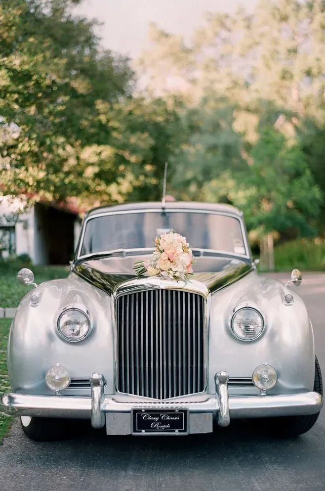 Silver 1957 Bentley SI exterior, photo 8 for wedding car rental