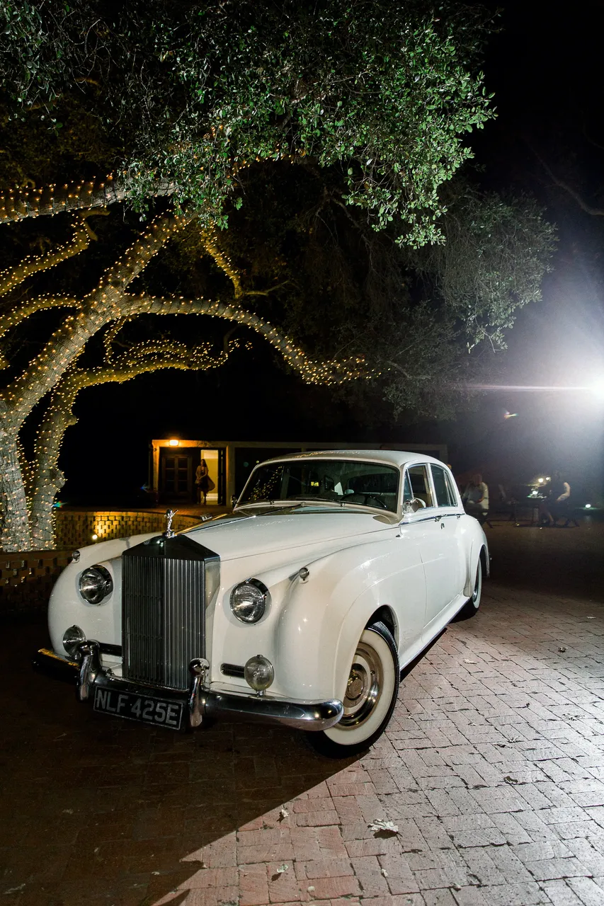 White 1960 Rolls-Royce Silver Cloud II exterior, photo 7 for wedding car rental