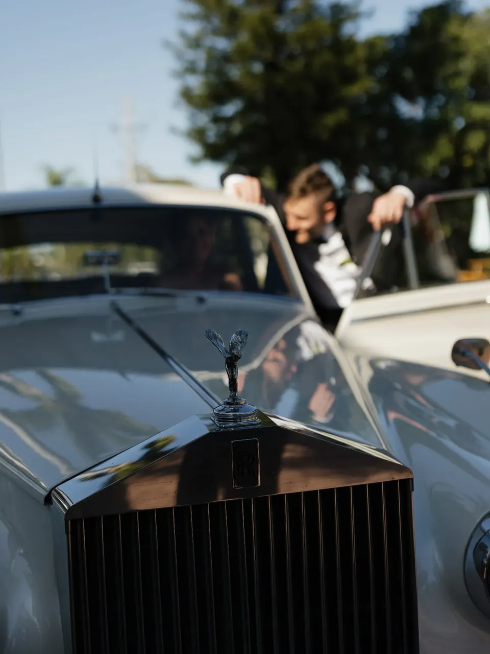 1960 Rolls-Royce Silver Cloud wedding car rental, up close