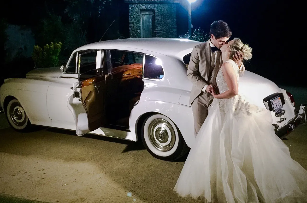White 1962 Rolls Royce Silver Cloud II LWB exterior, photo 3 for wedding car rental