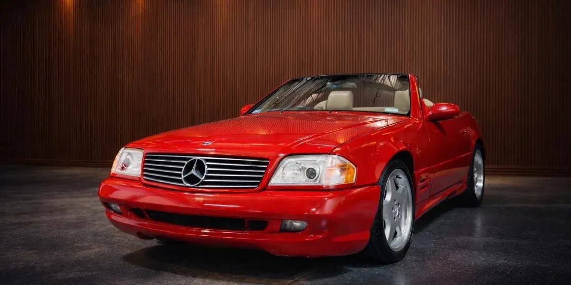1996 Mercedes-Benz SL500 — Red for wedding car rental