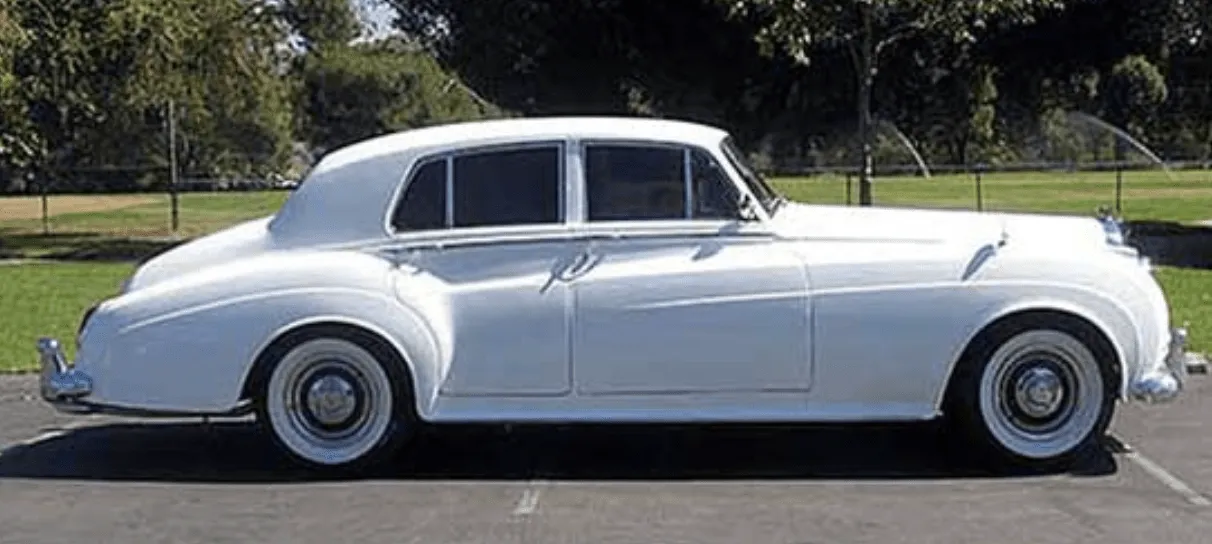 White Bentley 1960'S for wedding car rental