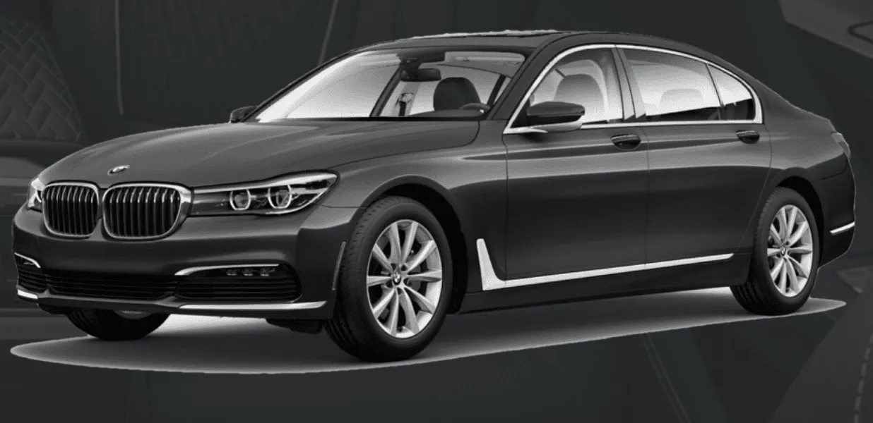 BMW 7 Series Black BMW 7 Series wedding car rental