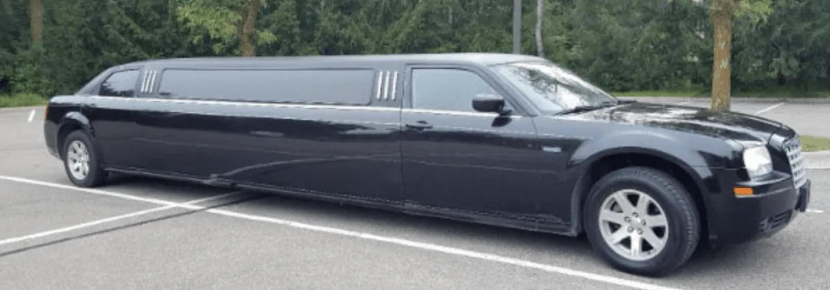 Black C300 Limousine for limo rental in Ogle County, IL