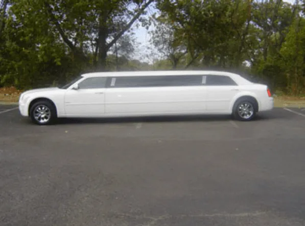 White C300 Limousine rental, bodywork: tinted windows