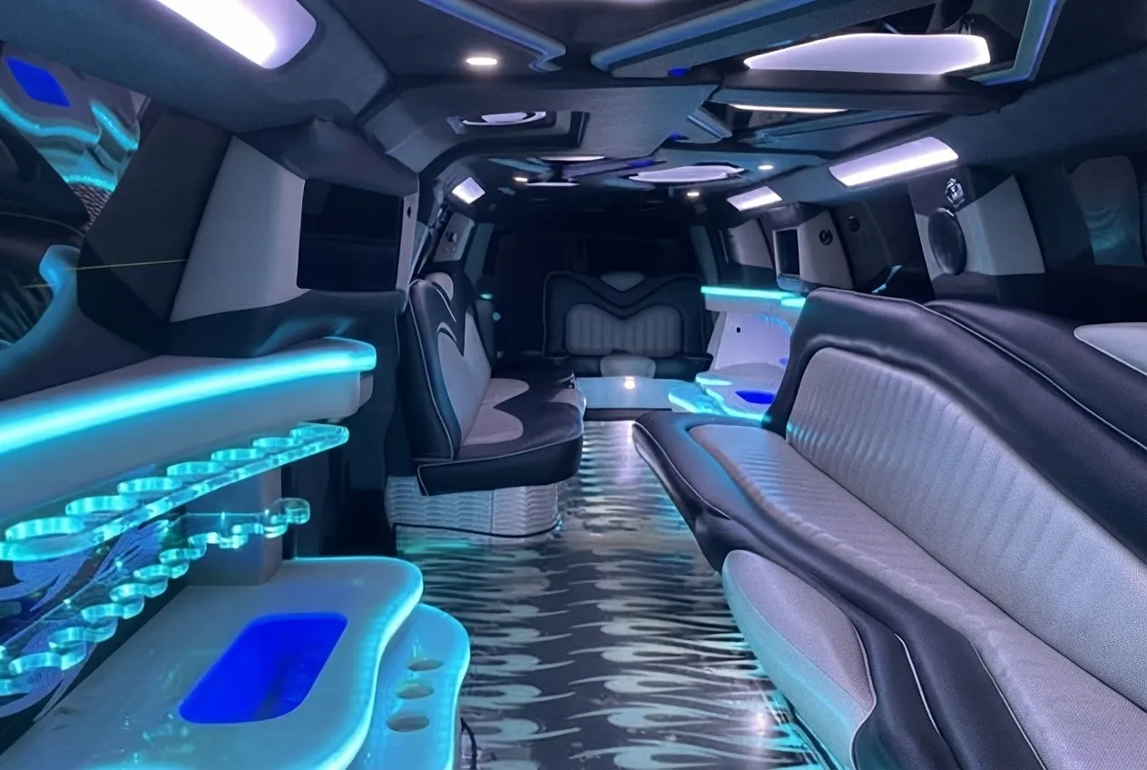 White Cadillac Escalade limo rental