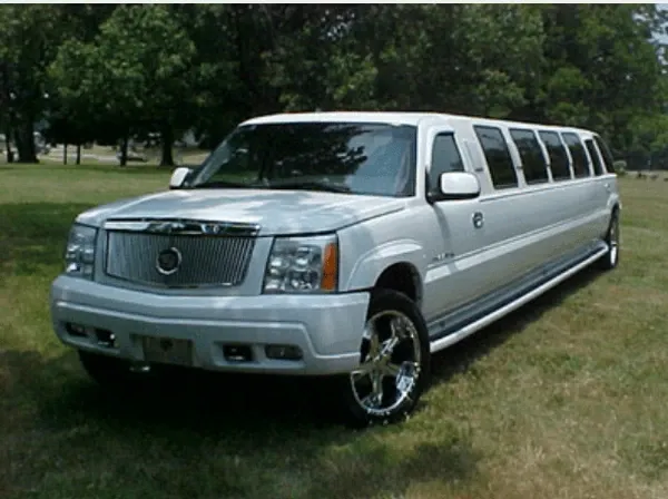 White Cadillac Escalade Limousine rental