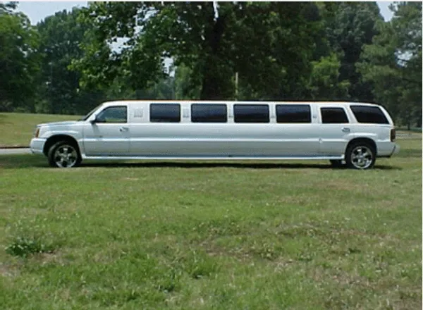 White Cadillac Escalade Limousine rental #3