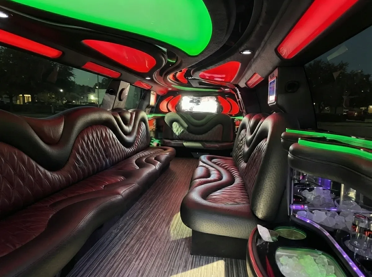 White Cadillac Escalade Limousine rental #2