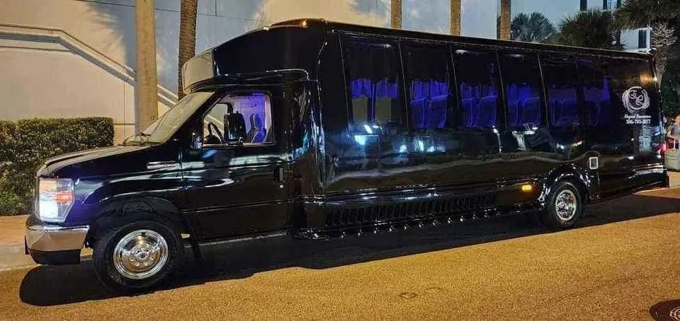 Black 2019 Luxury Party Bus (Dark Shadow) limo rental