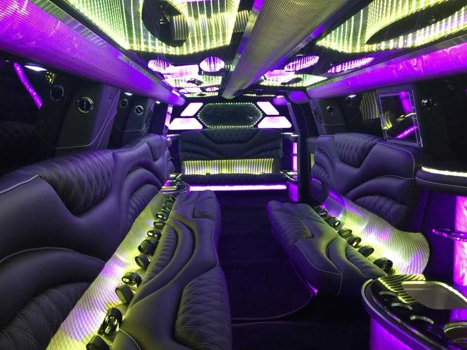 Escalade Limo interior for limo rental in Texas