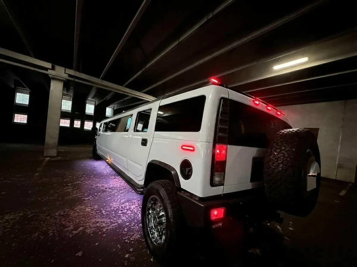 White H2 Hummer limo rental #6