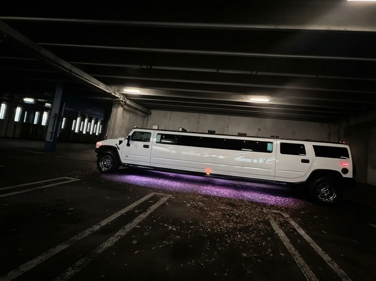 White H2 Hummer limo rental #11