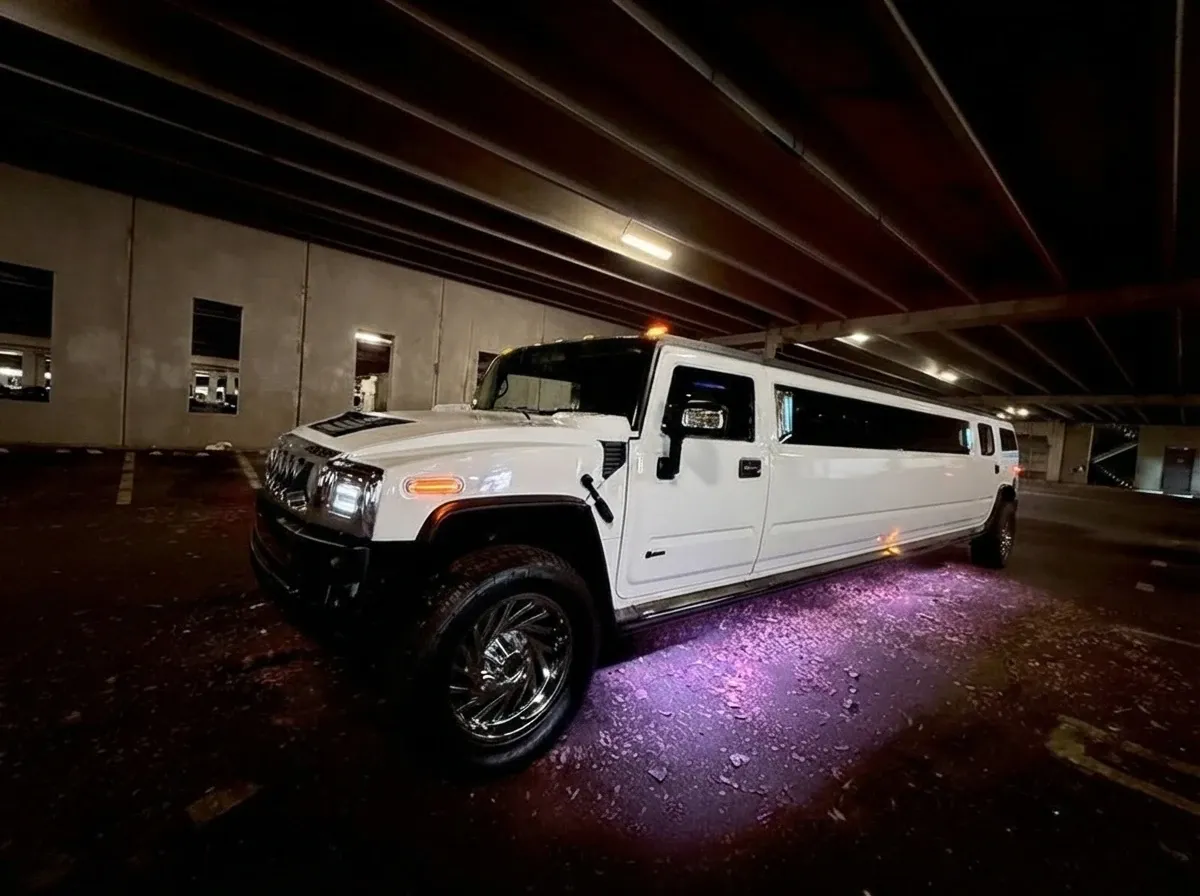 White H2 Hummer limo rental #10