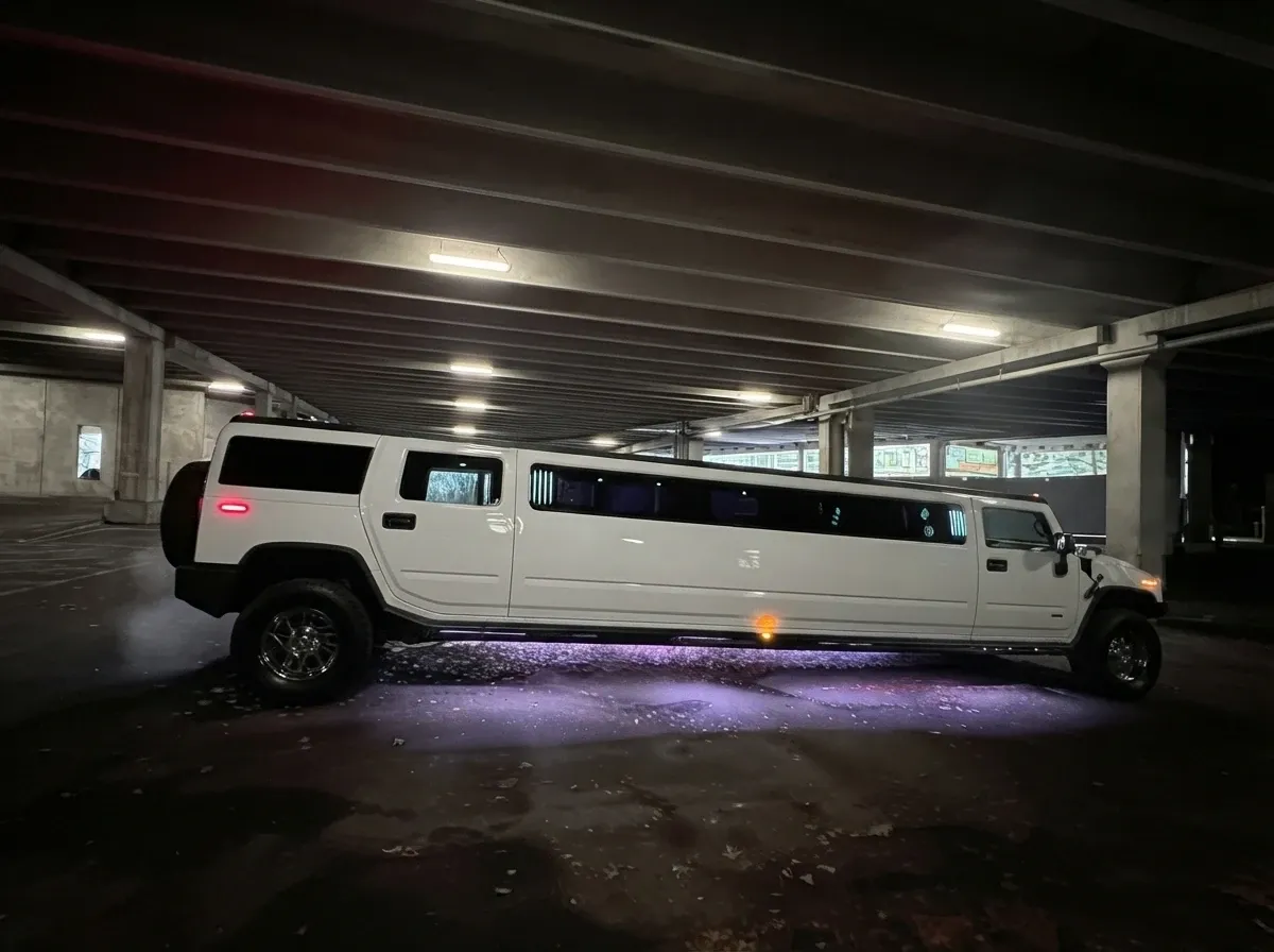 White H2 Hummer limo rental #7
