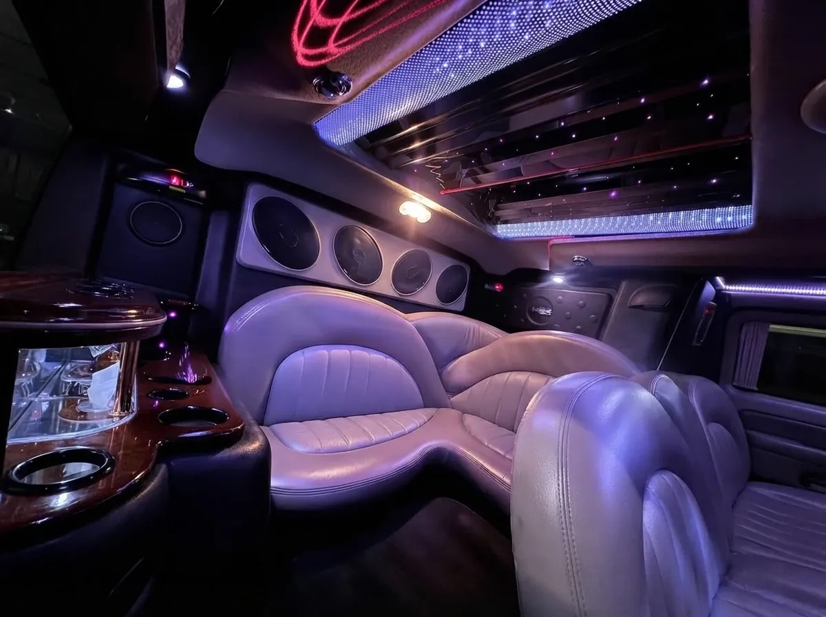 White H2 Hummer limo rental #4