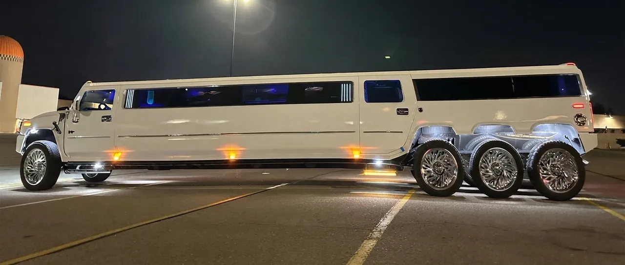 Hummer H2 Triple Axle White limo rental