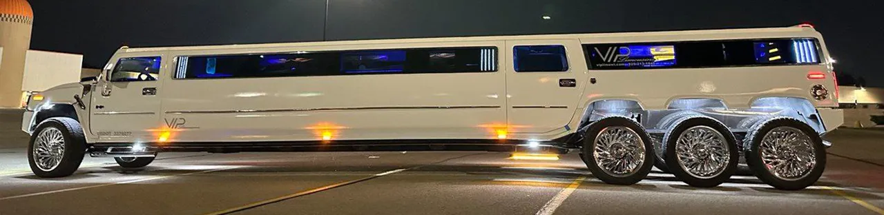 Hummer H2 Triple Axle White limo rental