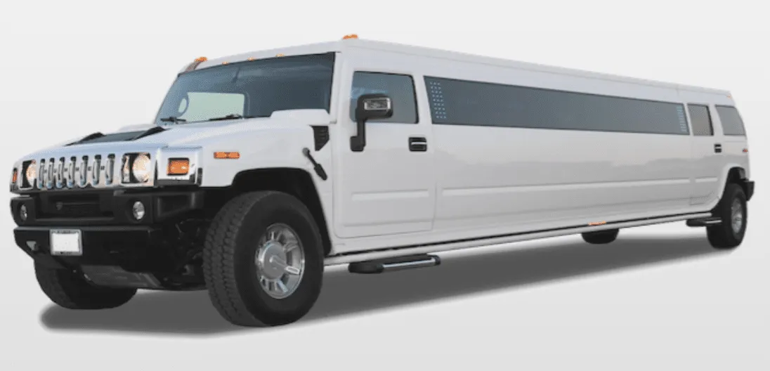 White Hummer Limousine for limo rental in Illinois
