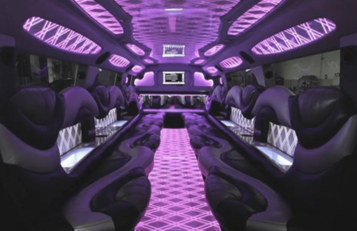Hummer Limousine interior for limo rental in Illinois