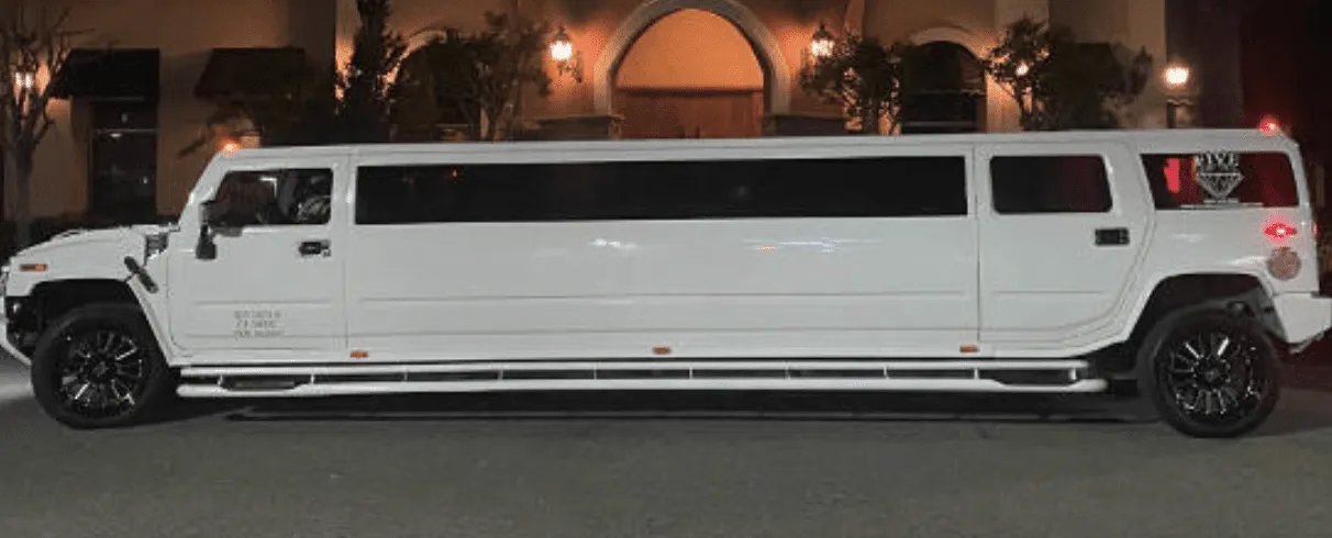 White Hummer Limousine for limo rental in Caliente, NV