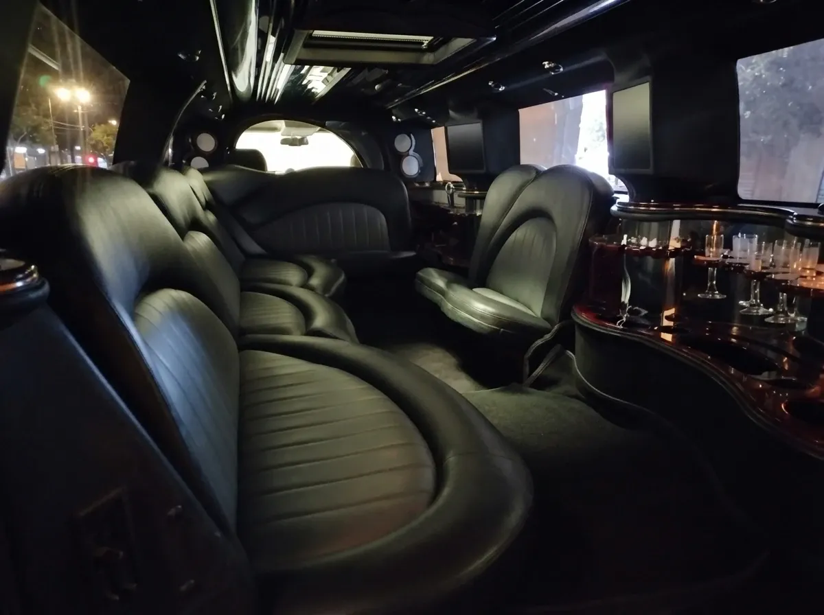 White Hummer Limousine rental #5
