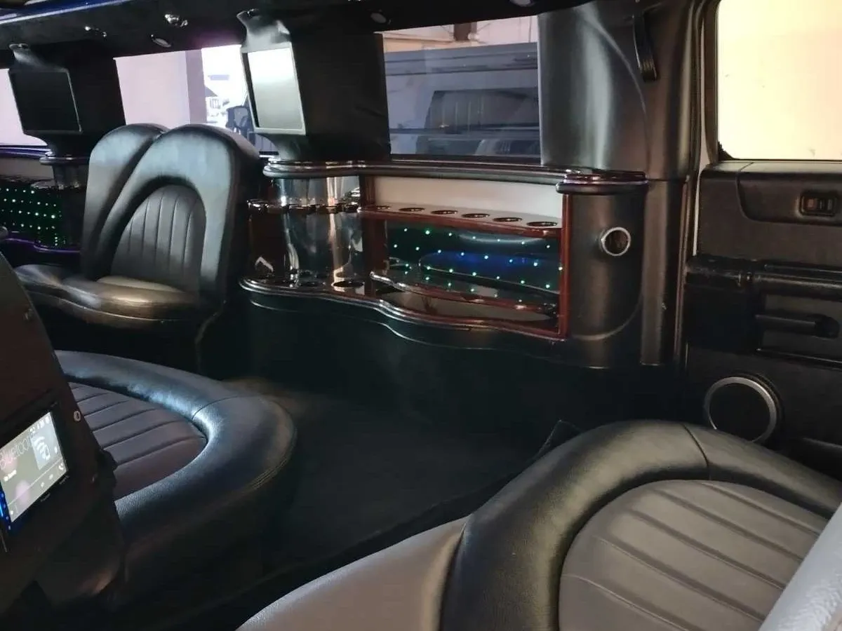 White Hummer Limousine rental #4