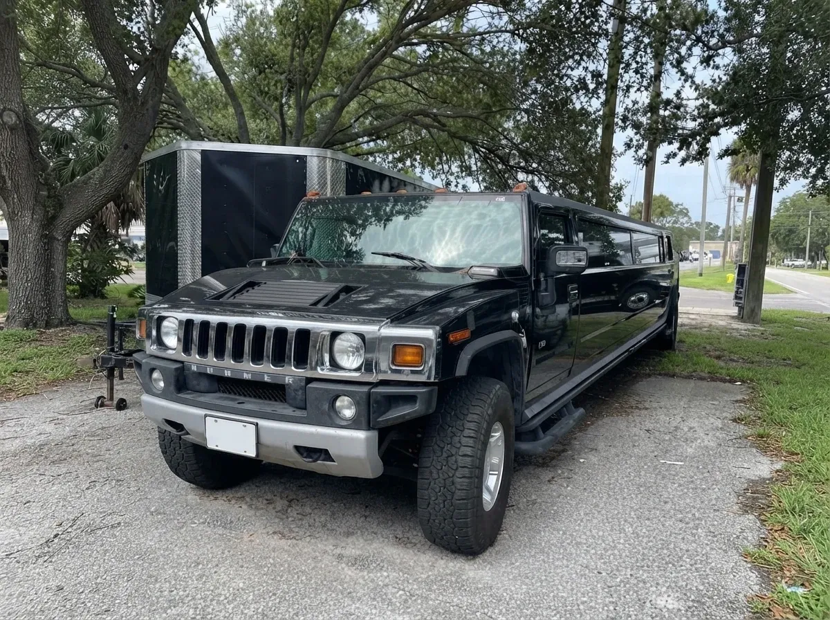 Black Hummer Limousine rental #9