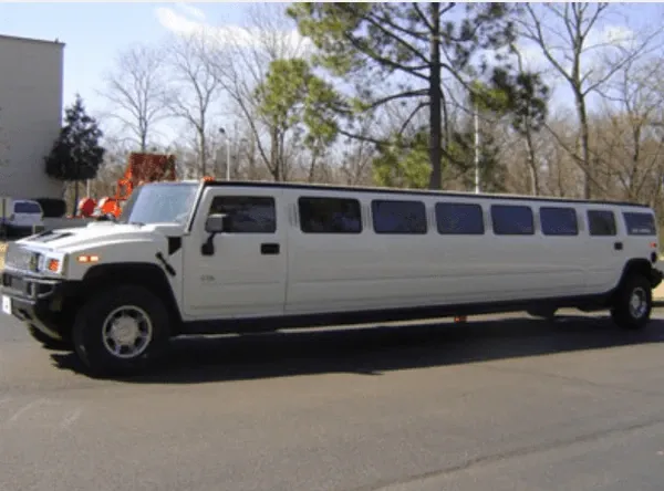 White Hummer Limousine rental #2