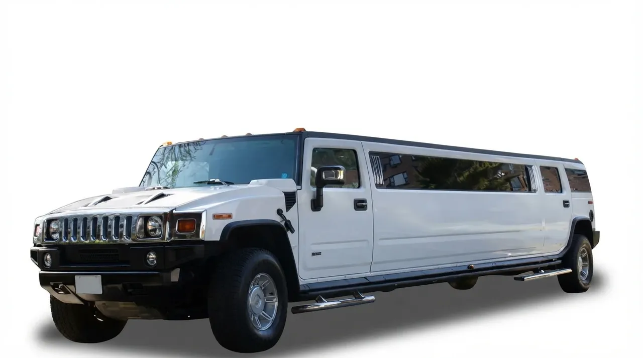 White Hummer Limousine rental