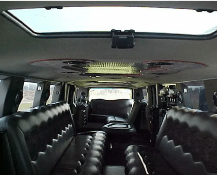 Hummer Limousine interior for limo rental in Florida