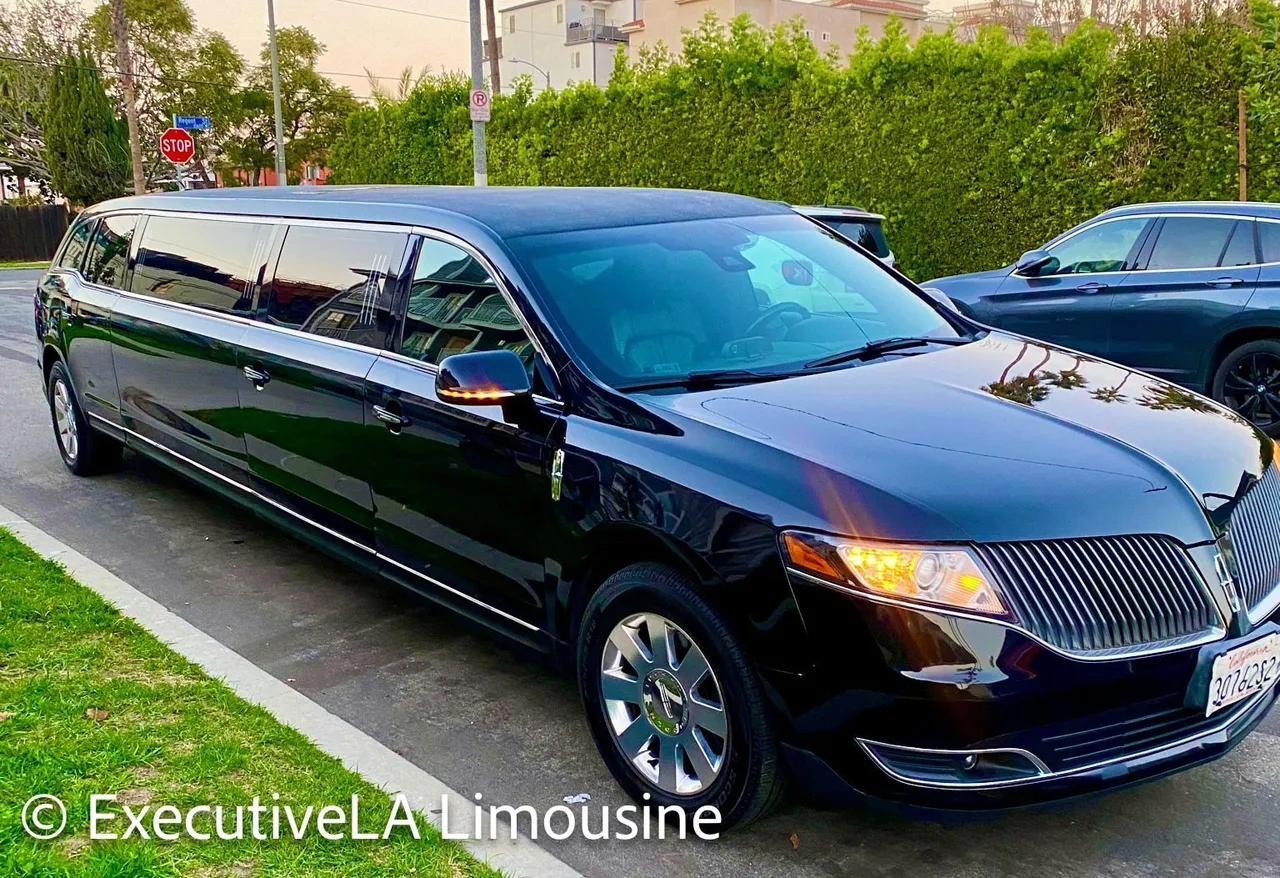 Blue 10 Passenger Limousine for limo rental