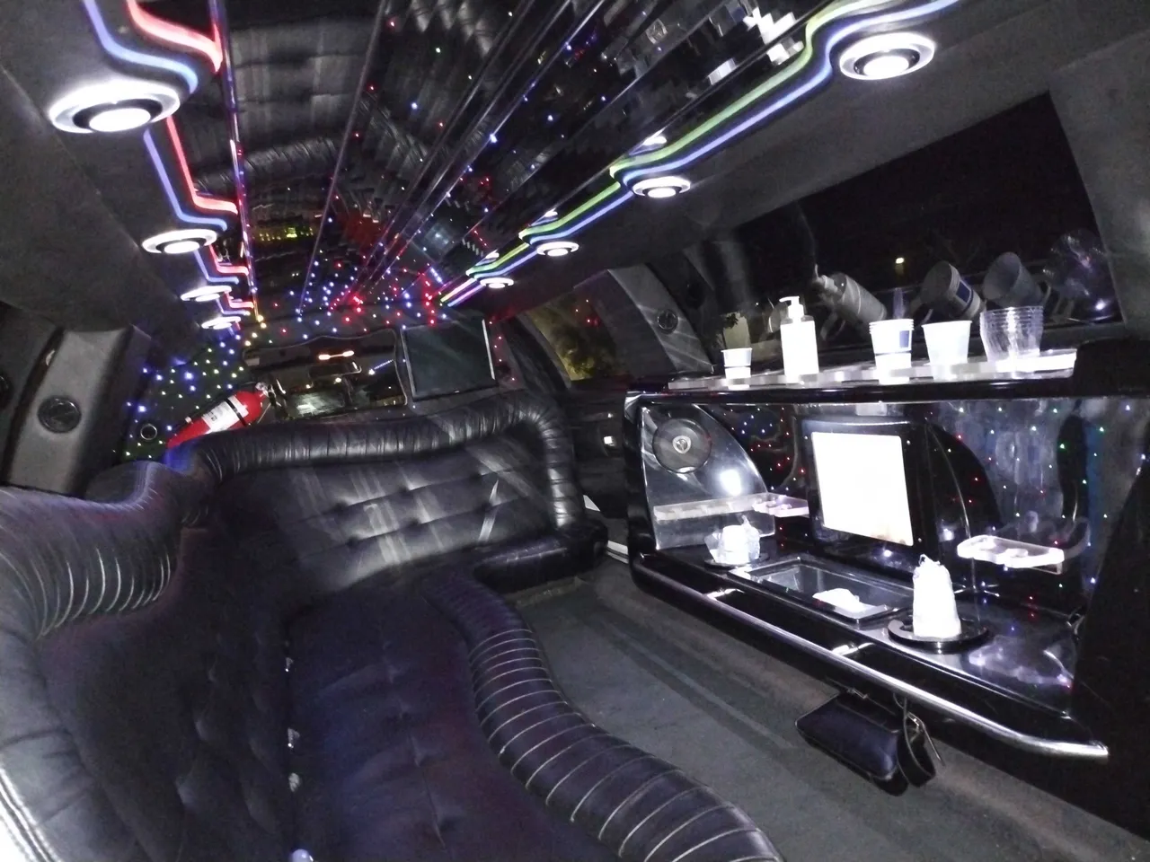 Lincoln limousine interior for limo rental in Cal Nev Ari, NV
