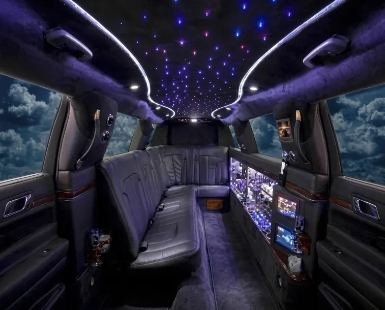 Black Lincoln MKT Super Limousine rental #2