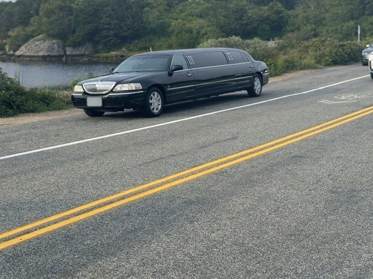 Black Lincoln Town Car Limousine rental #2