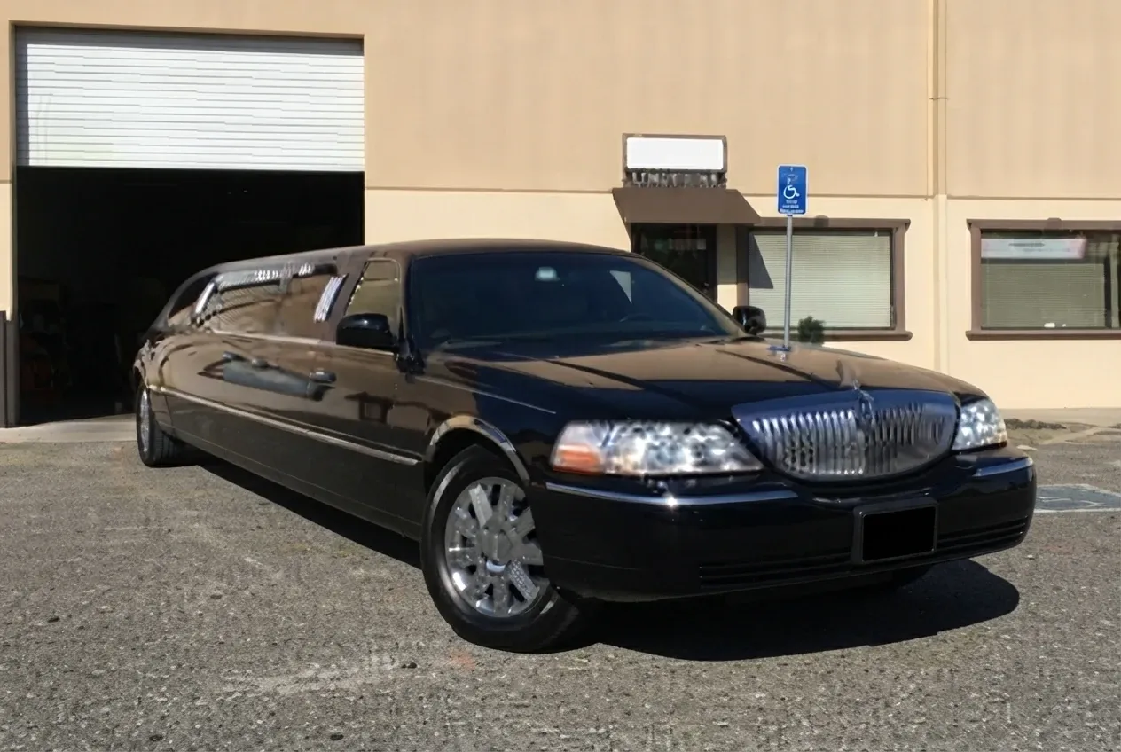 Black Lincoln Town Car Limousine rental #2