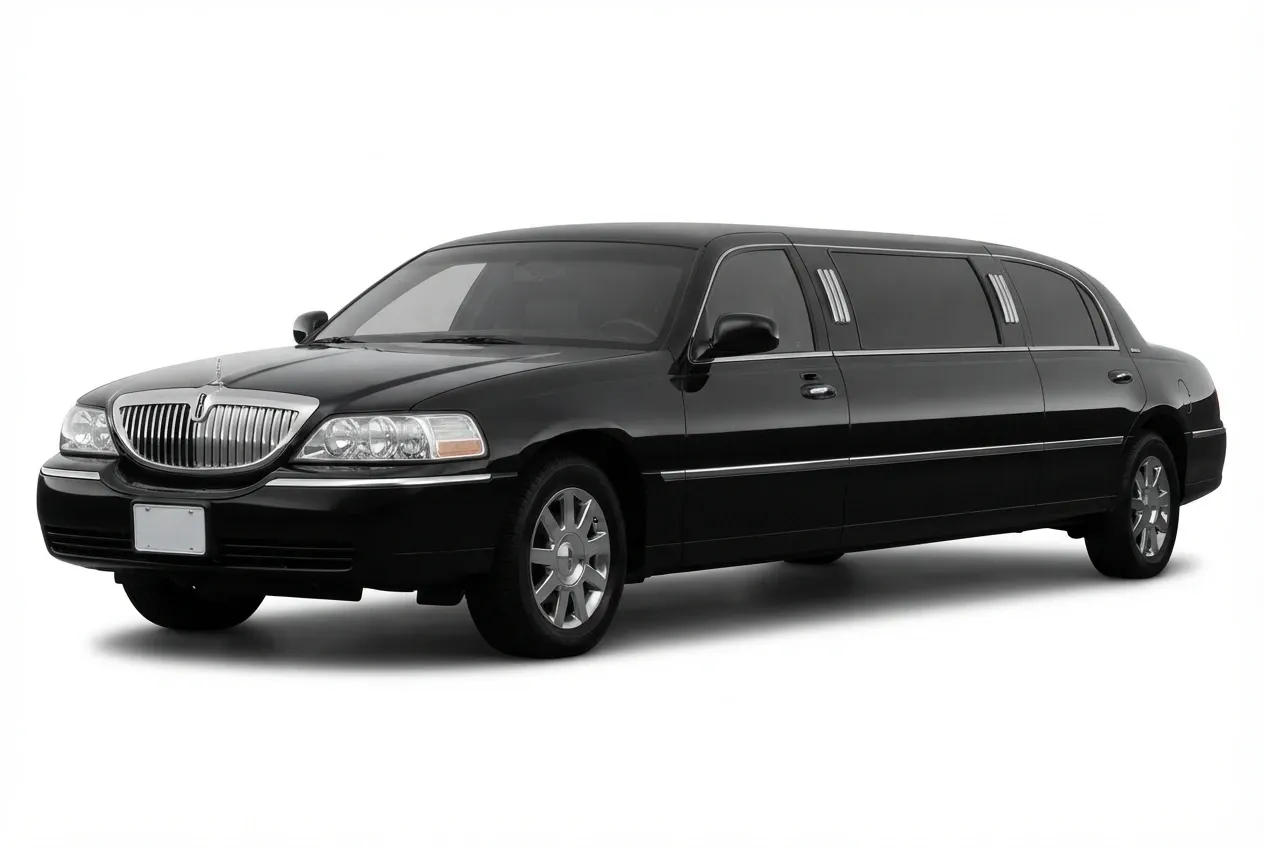 Black Lincoln Town Car Stretch Limousine rental