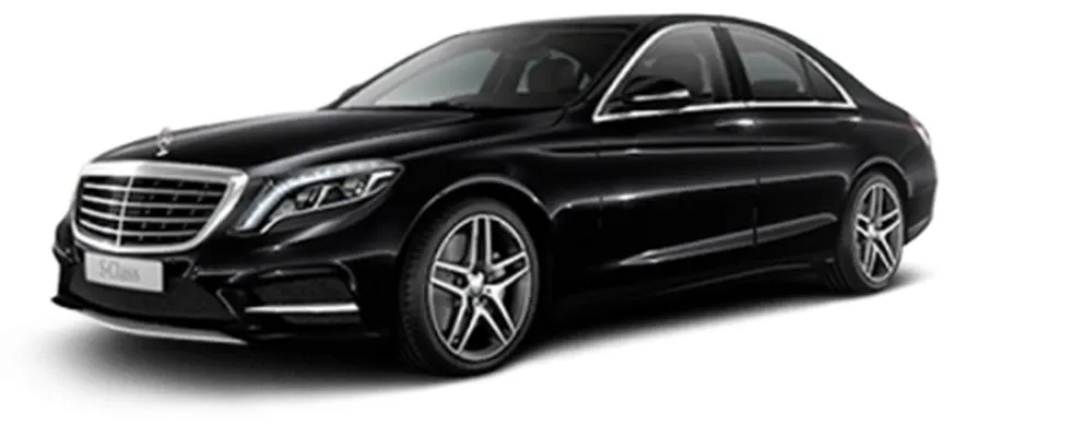 Black Mercedes-Benz S-Class wedding car rental