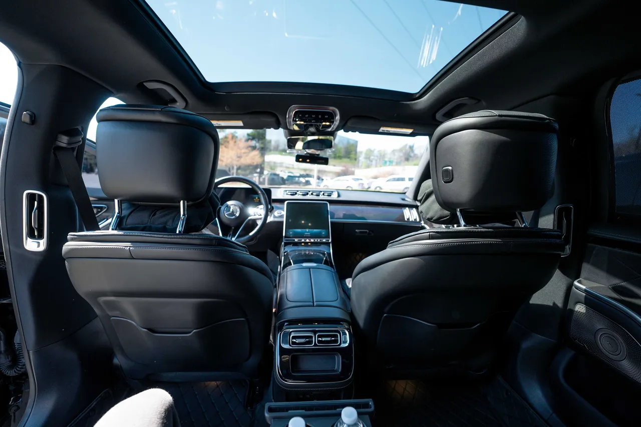 Mercedes S Class interior for wedding car rental