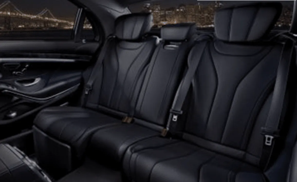 Mercedes S Class interior for wedding car rental
