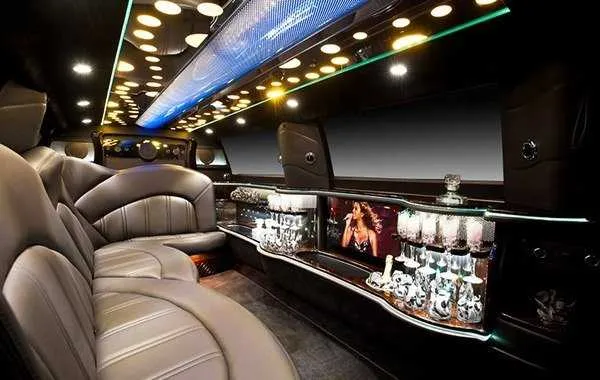 White Lincoln MKT Limousine White Lincoln MKT Limousine rental, interior view