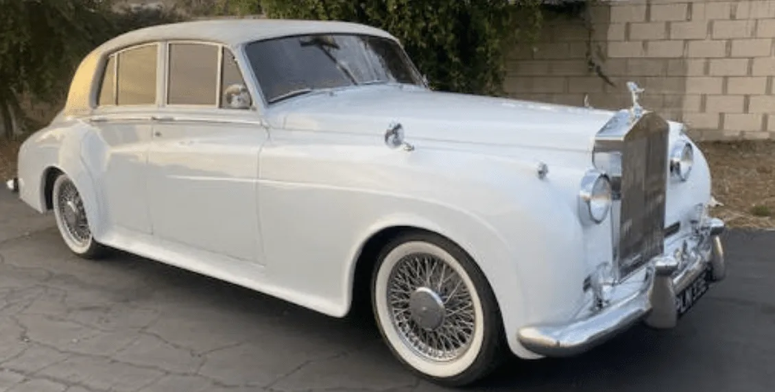 White Rolls Royce Cloud for wedding car rental