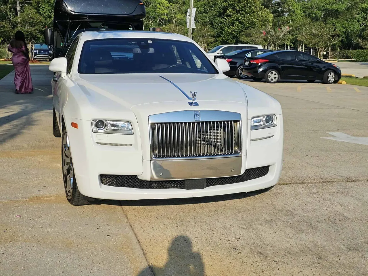 White Rolls Royce Ghost for wedding car rental