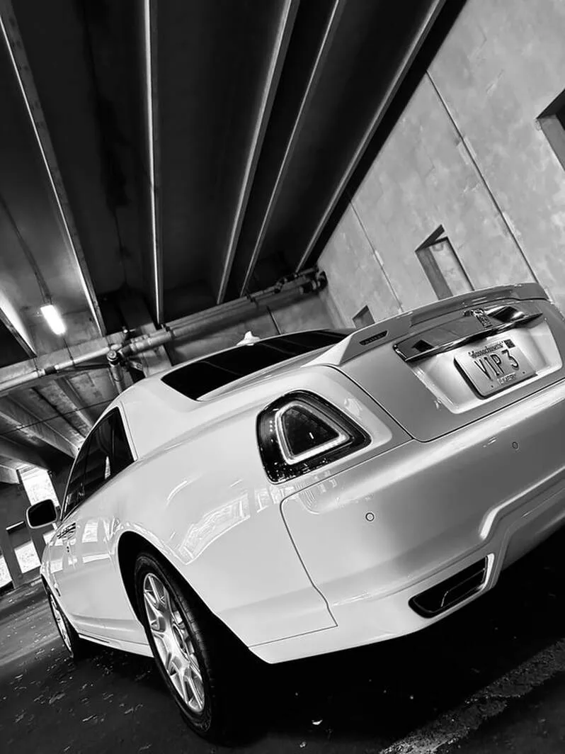 White Rolls-Royce Ghost Sedan exterior, photo 11 for limo rental in North Attleboro, MA