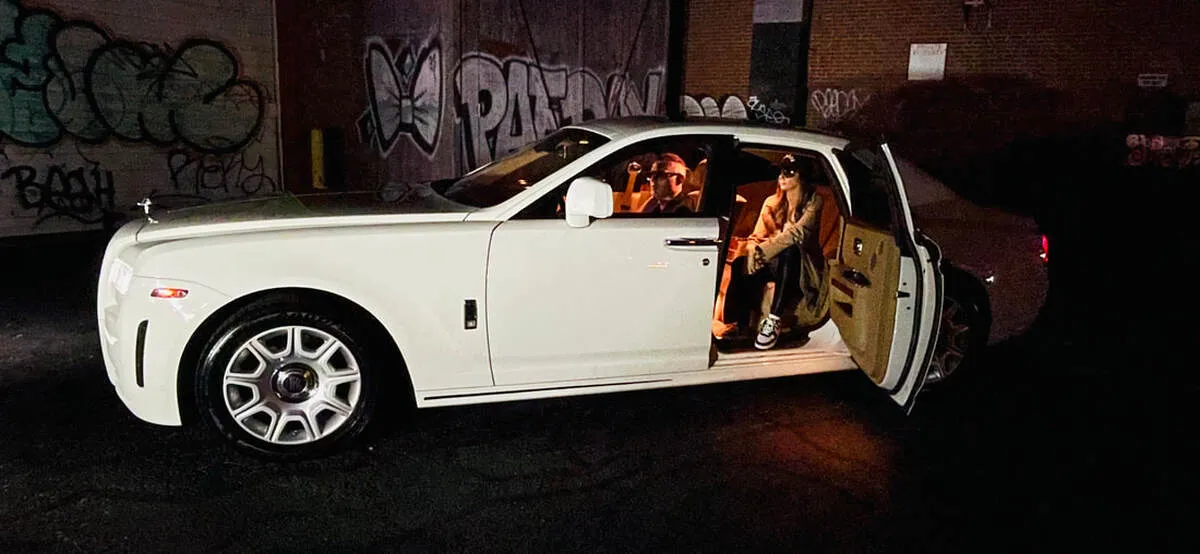 White Rolls Royce Ghost Sedan for wedding car rental