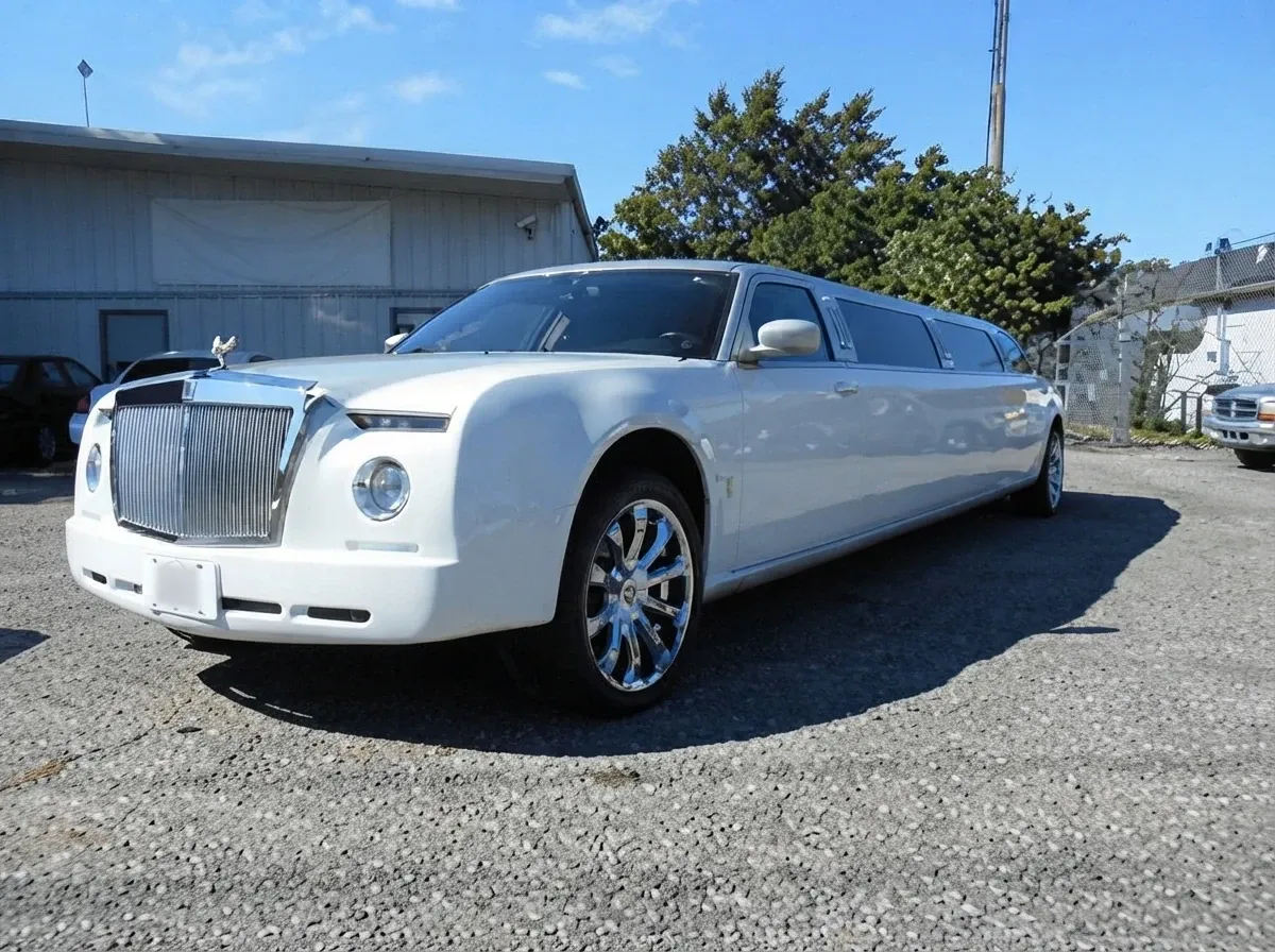 White Rolls-Royce Limousine rental #2