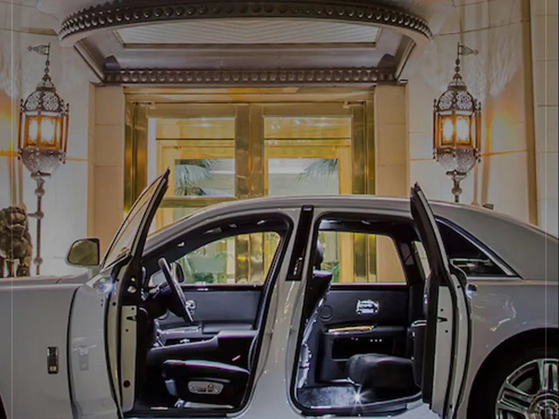White Rolls-Royce Phantom and Rolls-Royce Ghost limo rental #2