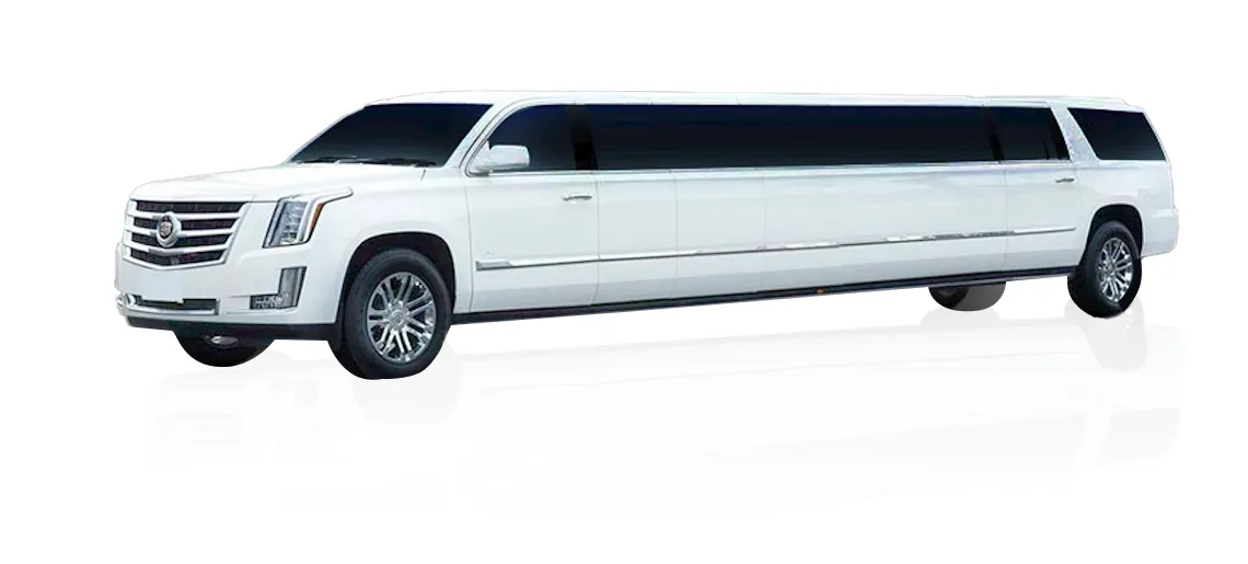 White Cadillac Escalade Jet Stretch Limousine, photo 2 for limo rental